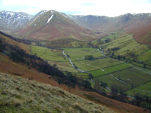 Ramps Gill on left, The Nab and Bannerdale